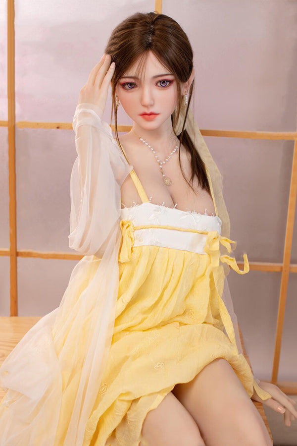 160cm/5ft3 D-cup Chinese Silicone Head Sex Doll - Wennie