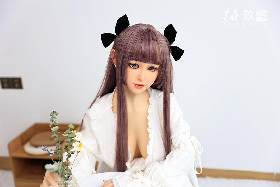 150cm/4ft11 D-cup Medium Breast Silicone Head Sex Doll -#8_Shirley