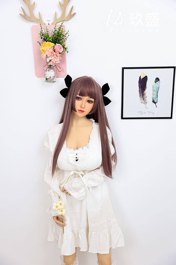 150cm/4ft11 D-cup Medium Breast Silicone Head Sex Doll -#8_Shirley
