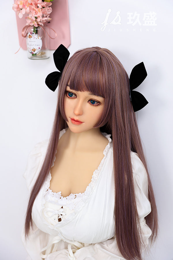 150cm/4ft11 D-cup Medium Breast Silicone Head Sex Doll -#8_Shirley