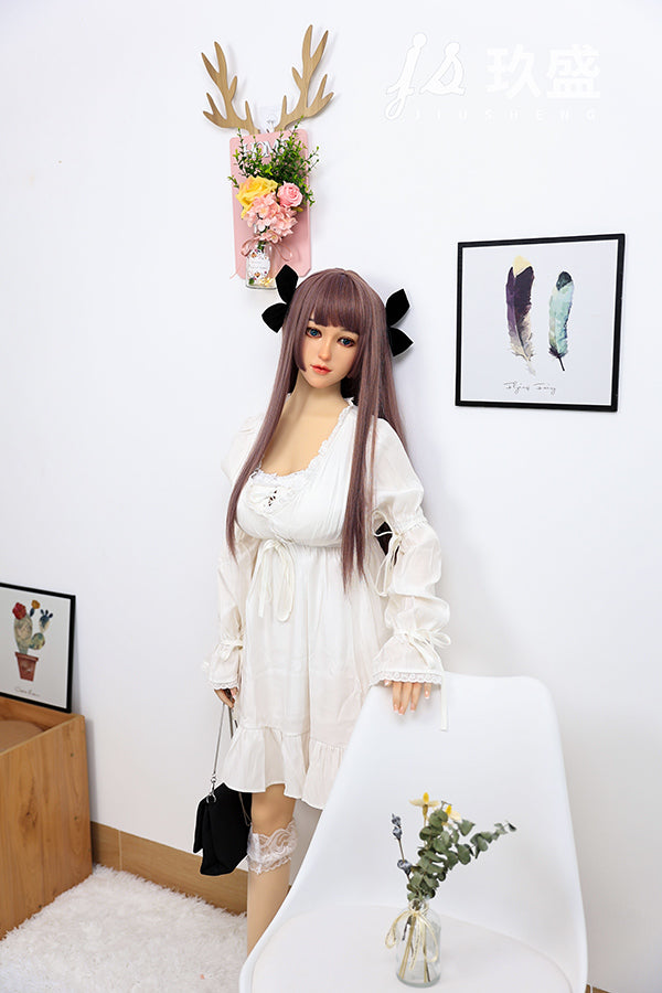 150cm/4ft11 D-cup Medium Breast Silicone Head Sex Doll -#8_Shirley