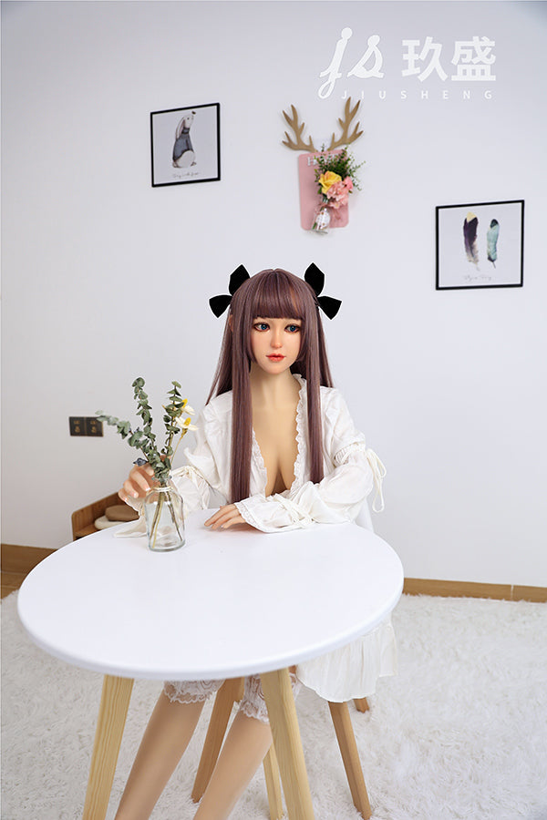 150cm/4ft11 D-cup Medium Breast Silicone Head Sex Doll -#8_Shirley