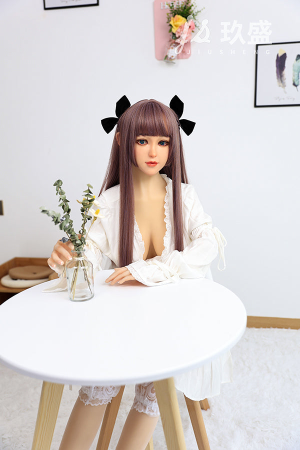 150cm/4ft11 D-cup Medium Breast Silicone Head Sex Doll -#8_Shirley