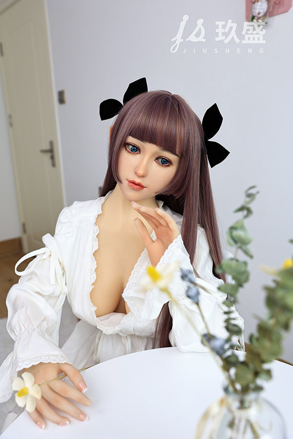 150cm/4ft11 D-cup Medium Breast Silicone Head Sex Doll -#8_Shirley