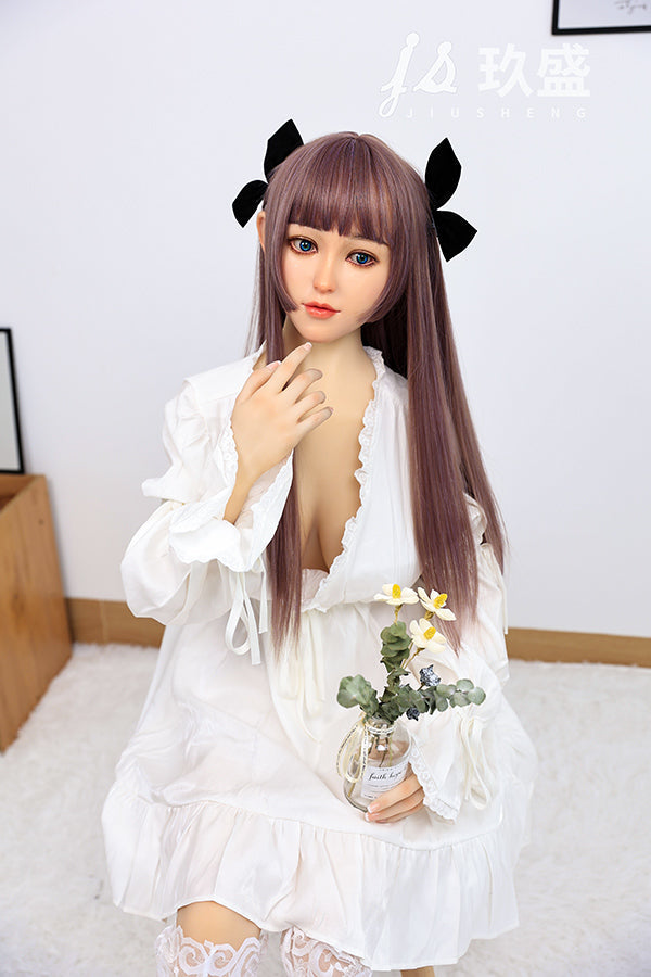 150cm/4ft11 D-cup Medium Breast Silicone Head Sex Doll -#8_Shirley