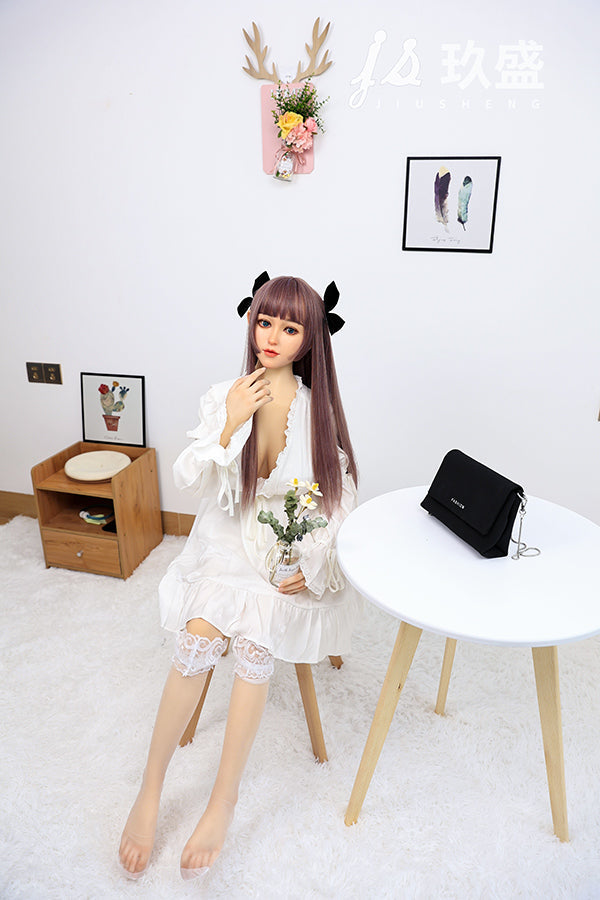 150cm/4ft11 D-cup Medium Breast Silicone Head Sex Doll -#8_Shirley