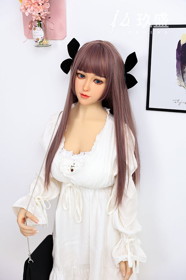 150cm/4ft11 D-cup Medium Breast Silicone Head Sex Doll -#8_Shirley