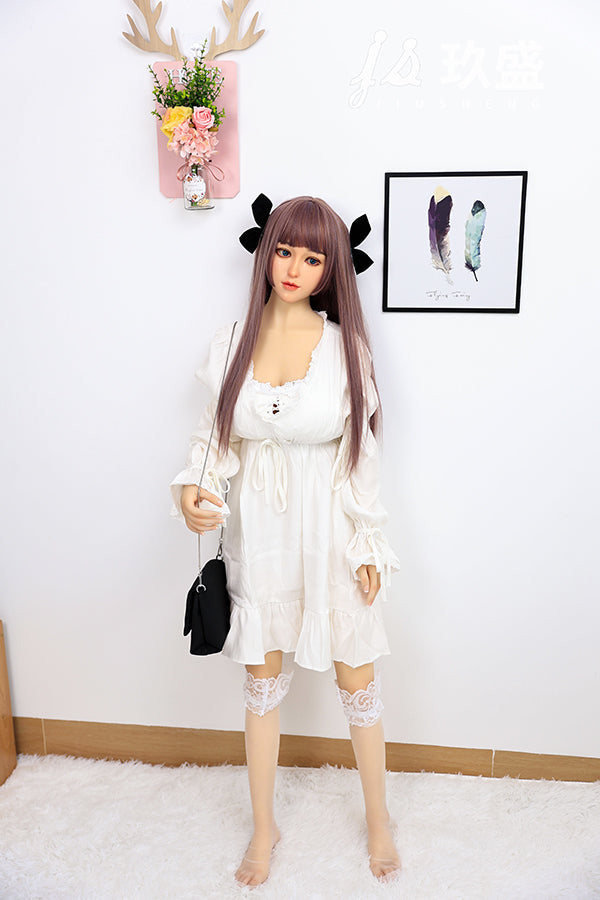 150cm/4ft11 D-cup Medium Breast Silicone Head Sex Doll -#8_Shirley