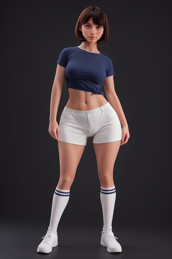 151cm Petite Big Booty Chubby Silicone Head Sex Doll - Jade