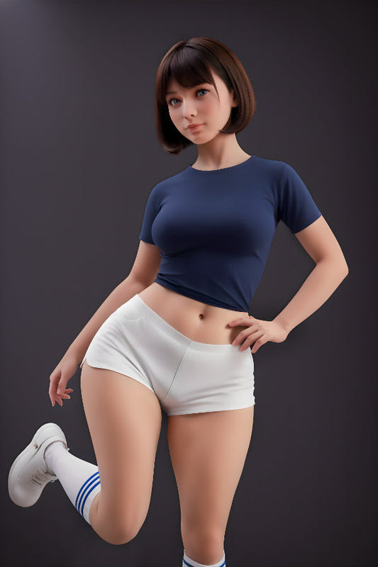 151cm Petite Big Booty Chubby Silicone Head Sex Doll - Jade