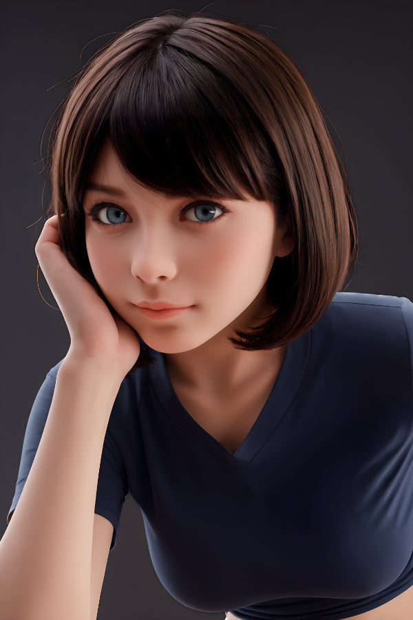 151cm Petite Big Booty Chubby Silicone Head Sex Doll - Jade