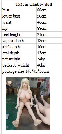 EU In Stock - 153cm/5ft M-cup Huge Boobs Chubby Sex Doll #221