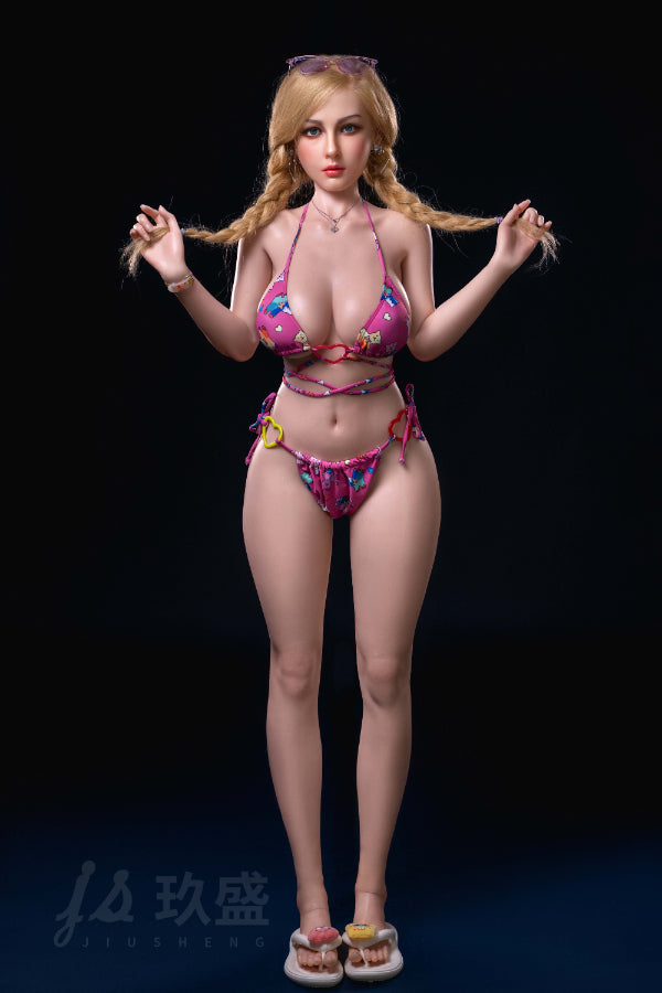 155cm/5ft1 F-cup Big Boobs Silicone Sex Doll - Elizabeth