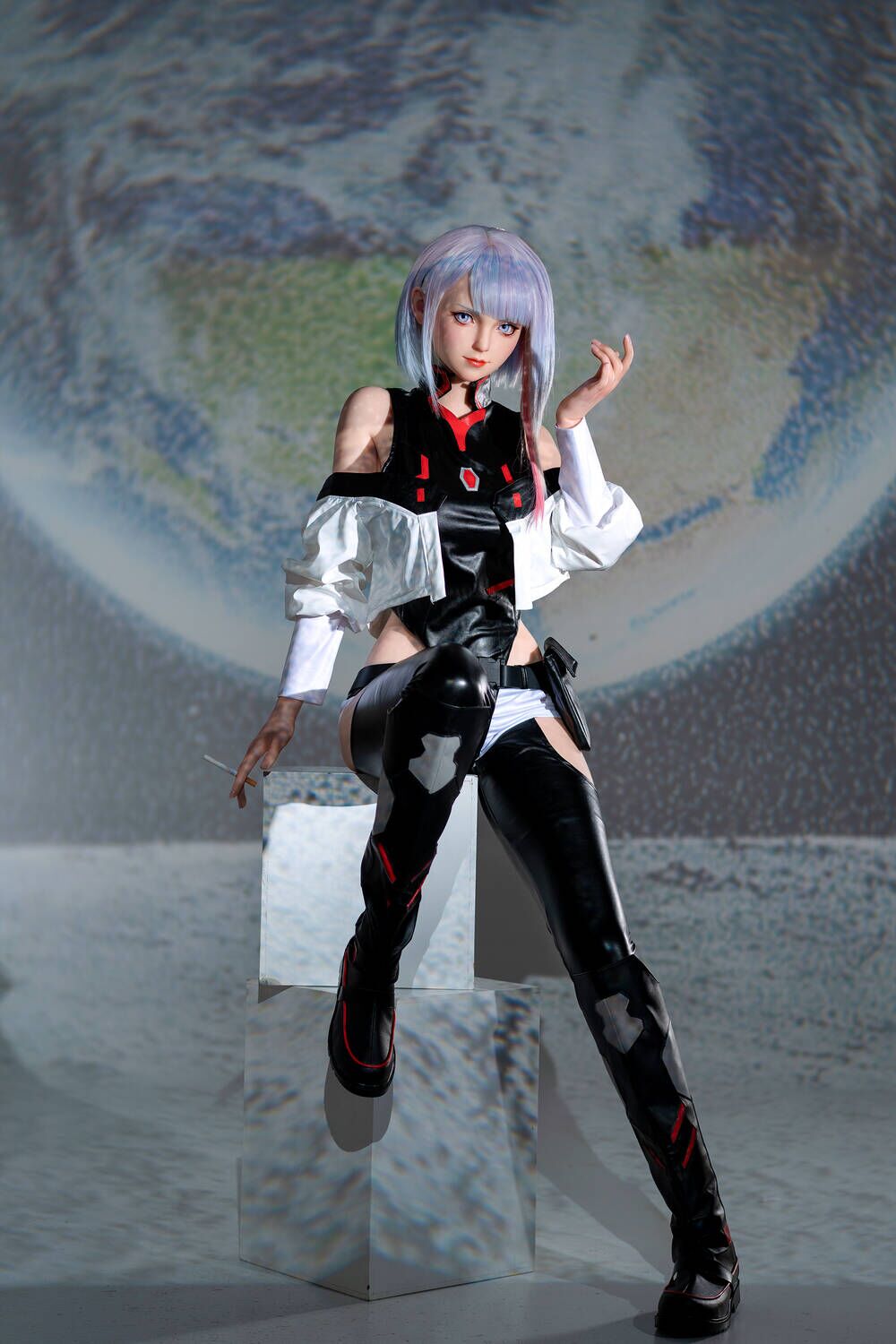 156cm/5ft1 E-cup Game Lady Silicone Anime Sex Doll Lucyna Kushinada