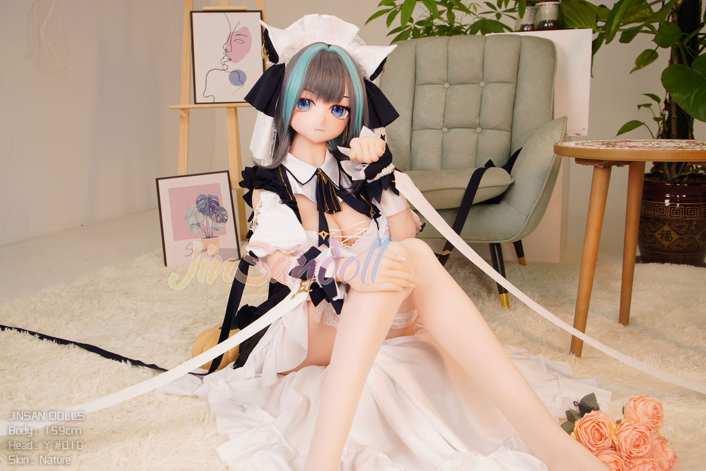 159cm/5ft2 B-cup Anime TPE Sex Doll with #Y010 Head