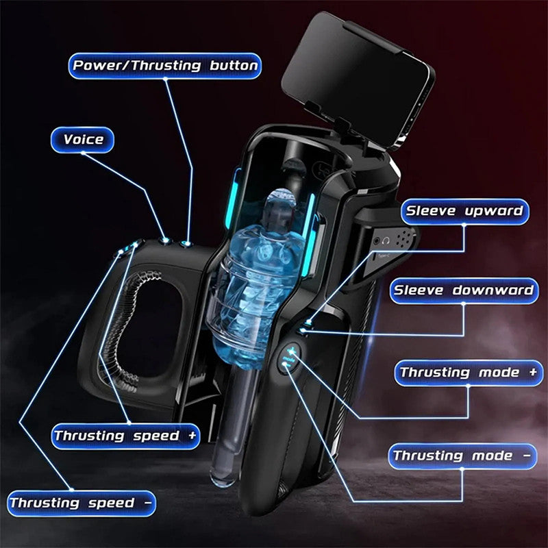 Masturbateur LETEN avec 10 supports de haut débit et support de téléphone 