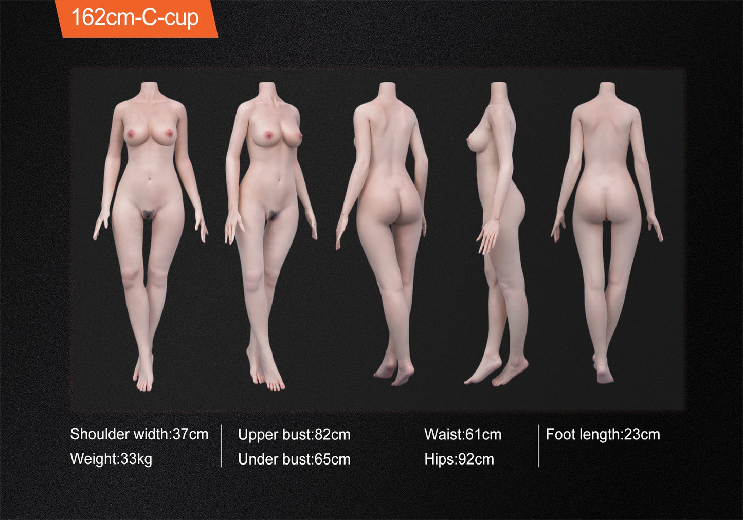 162cm/5ft4 C-cup Asian Realistic Silicone Lady Sex Doll – Xue