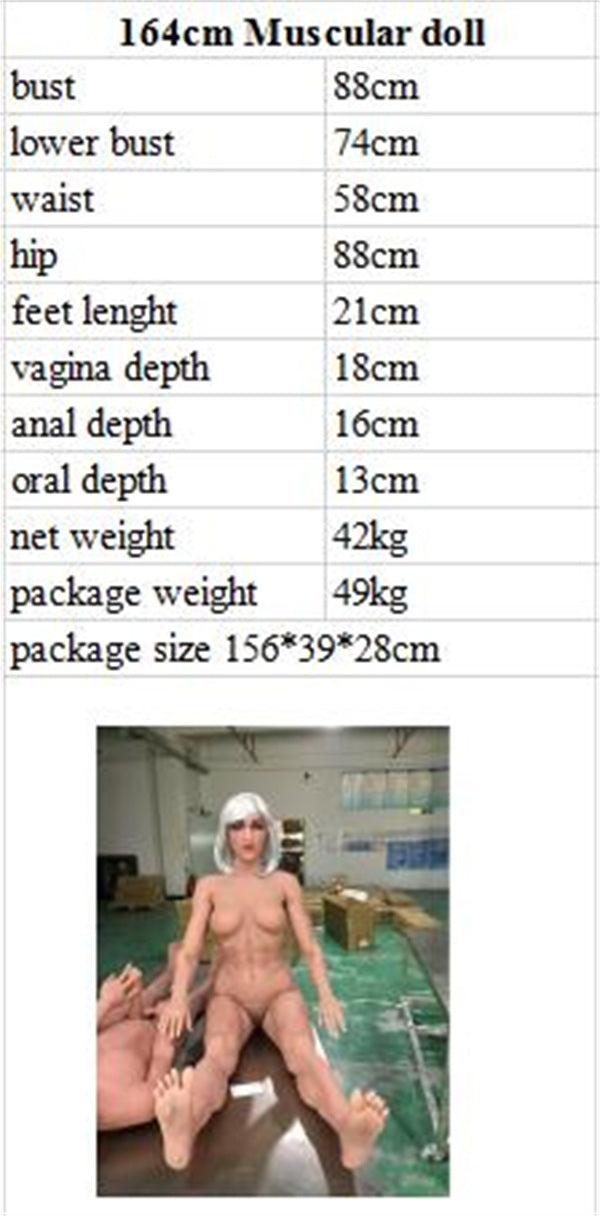 US In Stock - 164cm/5ft5 High Quality Sexy Muscle Sex Doll - Zoey
