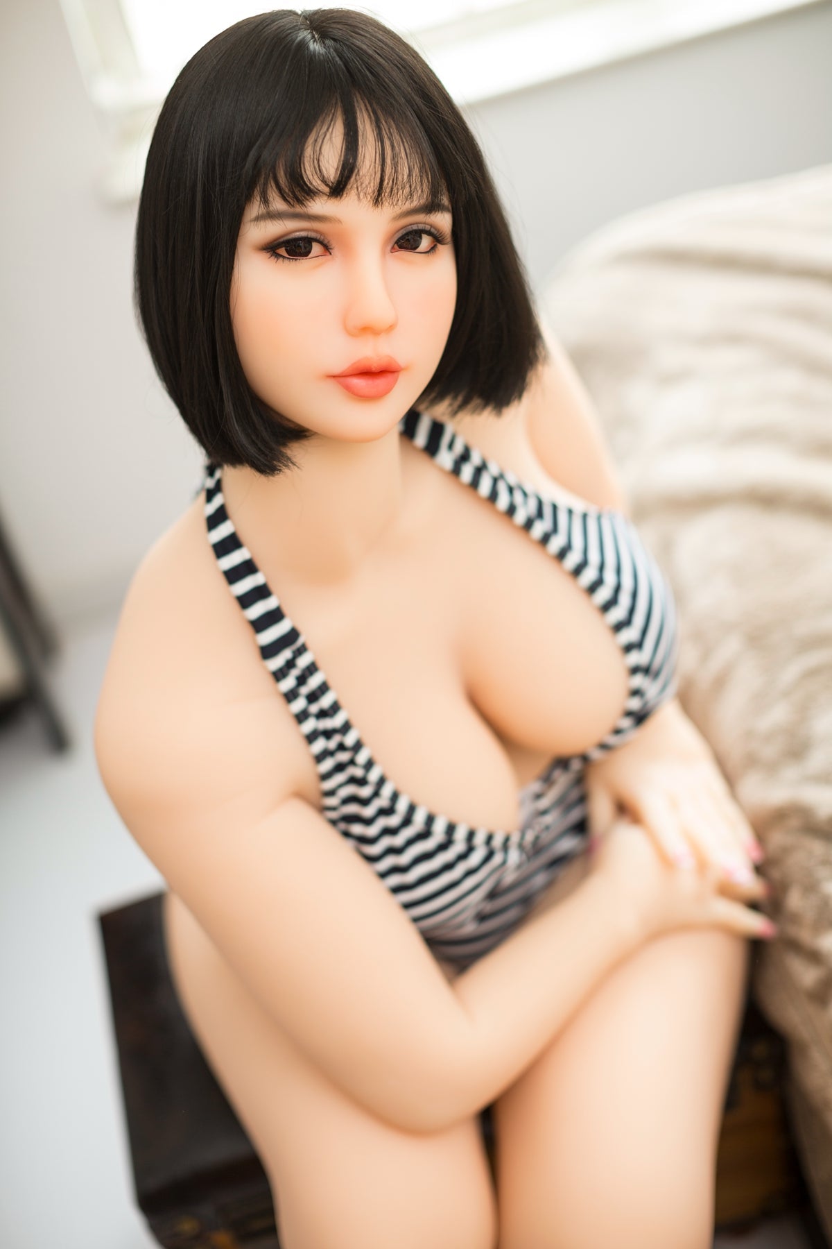 168cm/5ft6 L-cup Huge Boobs BBW Big Booty TPE Sex Doll with #233 Head