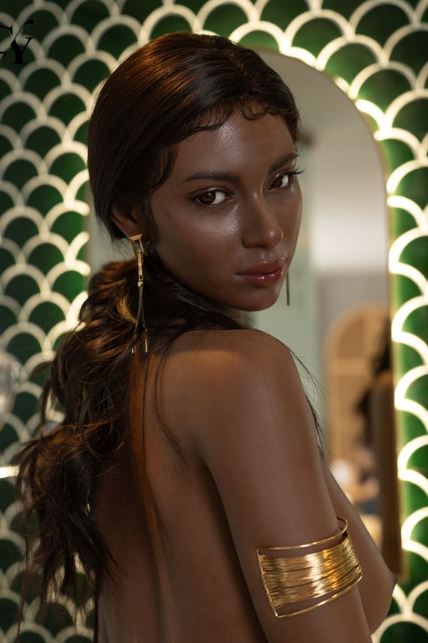 170cm/5ft7 C-Cup Silicone Head Black Sex Doll - Zaria