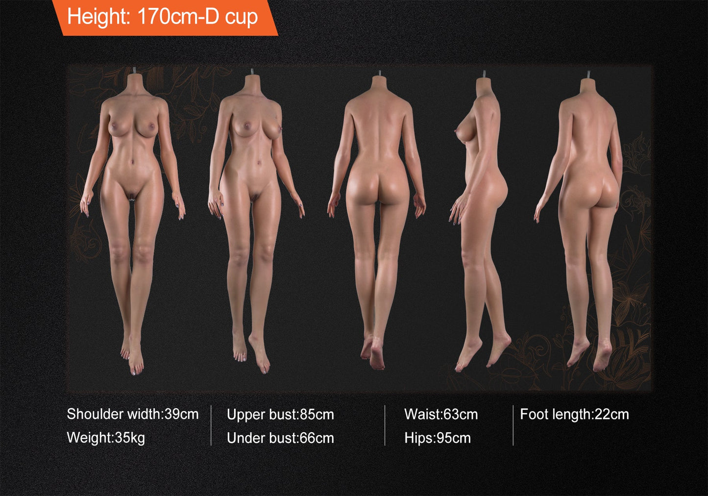 170cm/5ft7 D-cup Most Realistic Silicone Sex Doll – Gina