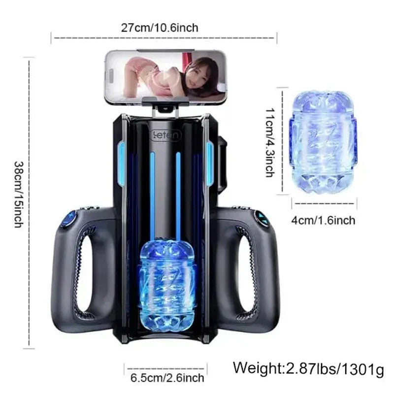 Masturbateur LETEN avec 10 supports de haut débit et support de téléphone 