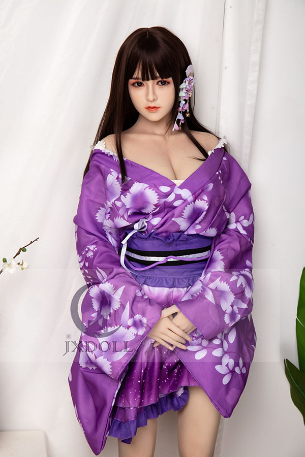 160cm/5ft3 D-cup Silicone Japanese Head Sex Doll - Emi