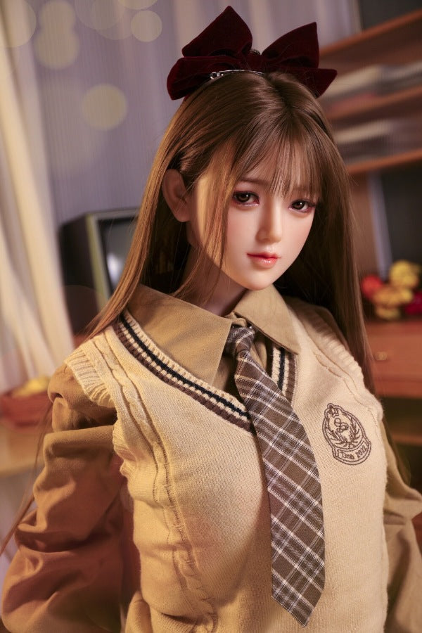 160cm/5ft3 D-cup Silicone Japanese Head Sex Doll - Ren