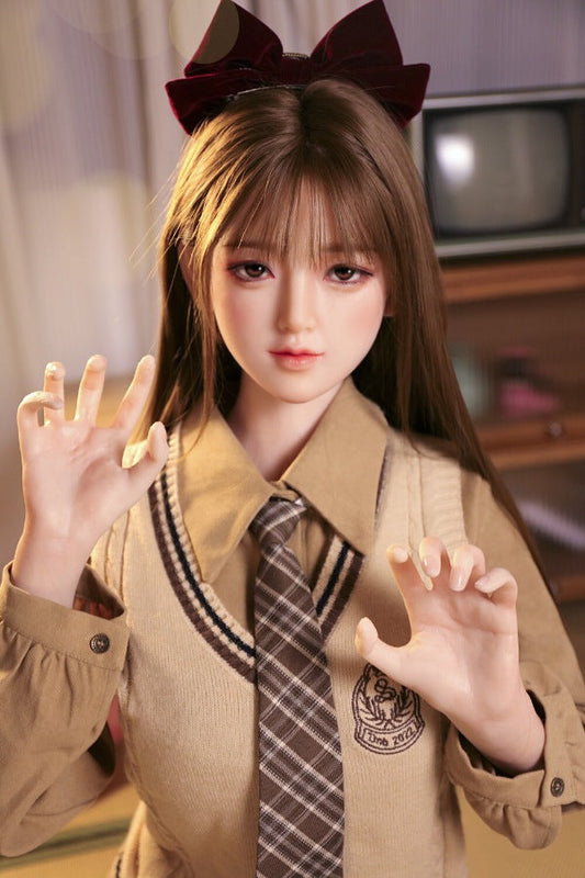 160cm/5ft3 D-cup Silicone Japanese Head Sex Doll - Ren