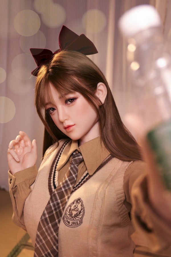 160cm/5ft3 D-cup Silicone Japanese Head Sex Doll - Ren