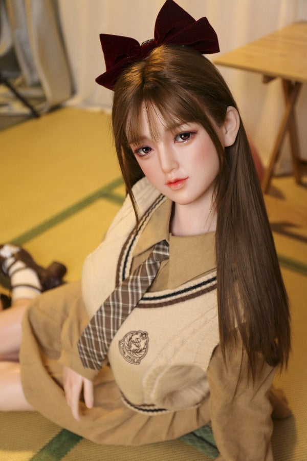 160cm/5ft3 D-cup Silicone Japanese Head Sex Doll - Ren
