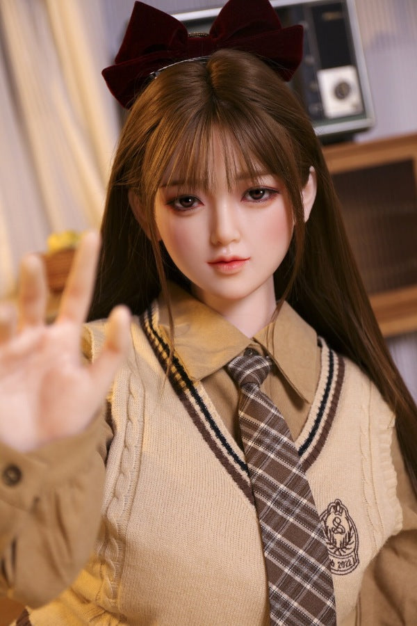 160cm/5ft3 D-cup Silicone Japanese Head Sex Doll - Ren