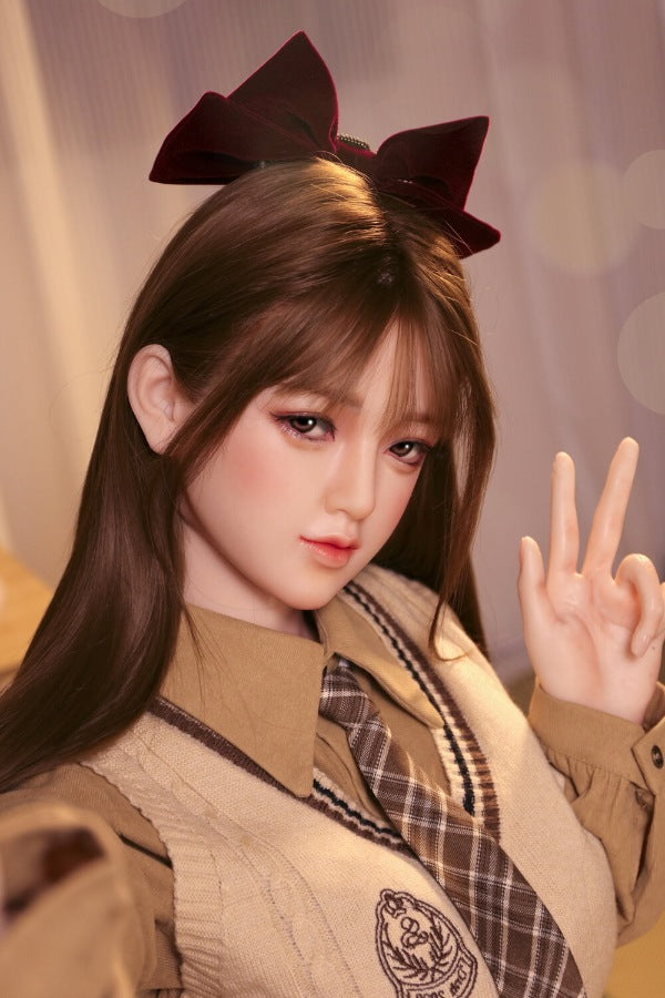 160cm/5ft3 D-cup Silicone Japanese Head Sex Doll - Ren