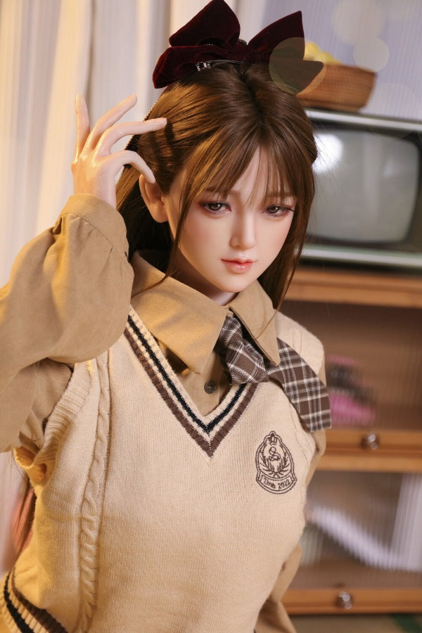 160cm/5ft3 D-cup Silicone Japanese Head Sex Doll - Ren
