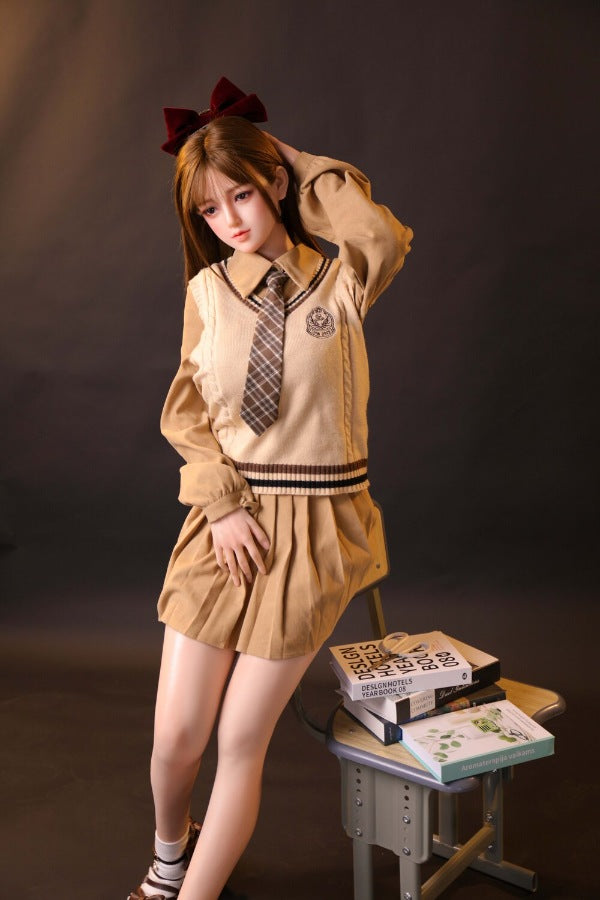 160cm/5ft3 D-cup Silicone Japanese Head Sex Doll - Ren