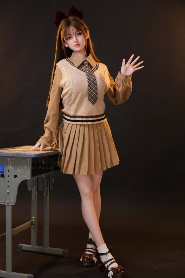 160cm/5ft3 D-cup Silicone Japanese Head Sex Doll - Ren