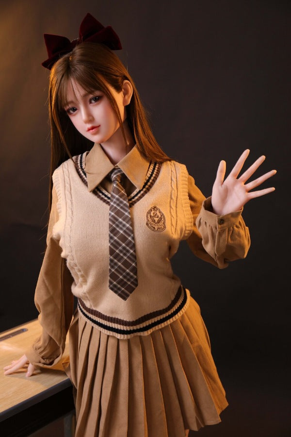 160cm/5ft3 D-cup Silicone Japanese Head Sex Doll - Ren