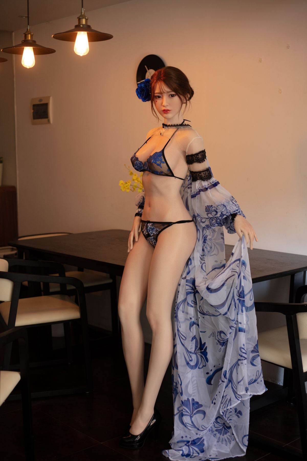 US In Stock - 160cm/5ft3 D-cup Silicone Head Chinese Sex Doll A2 - Umi