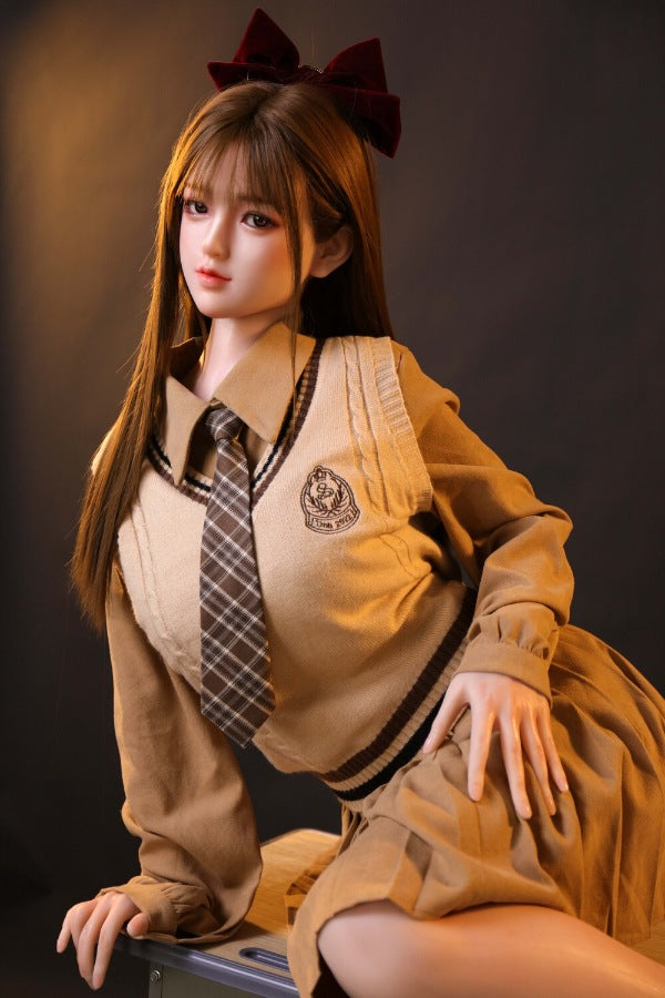 160cm/5ft3 D-cup Silicone Japanese Head Sex Doll - Ren