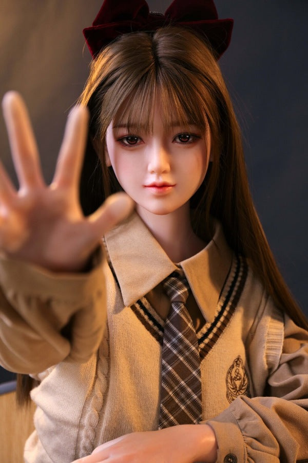 160cm/5ft3 D-cup Silicone Japanese Head Sex Doll - Ren