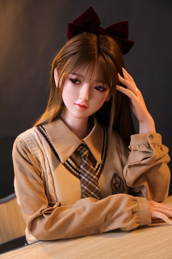 160cm/5ft3 D-cup Silicone Japanese Head Sex Doll - Ren
