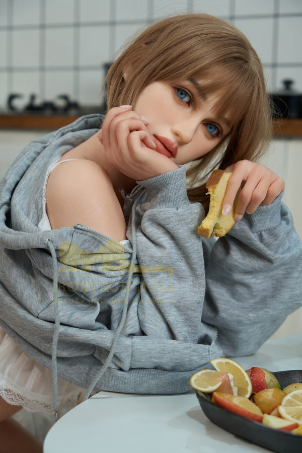 166cm/5ft5 D-cup Tomboy Sex Doll Short Hair Silicone Sex Doll S45 - Tina