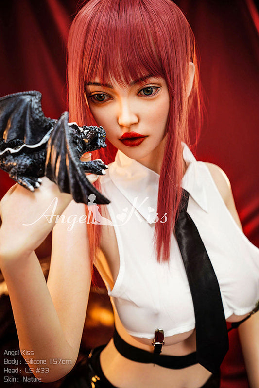 157cm/5ft2 F-cup Redhead Silicone Sex Doll – LS#33