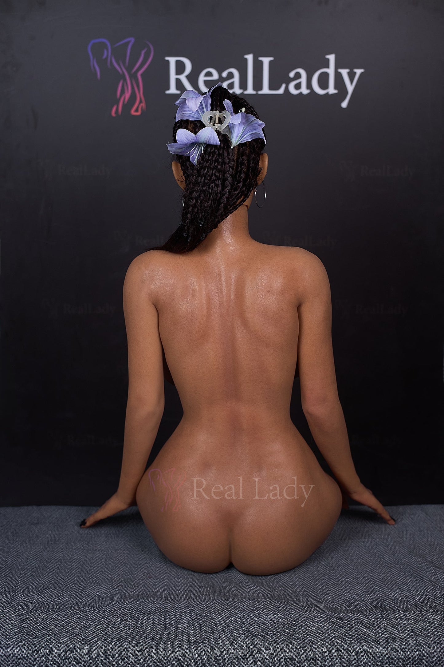 159cm/5ft3 H-cup Huge Breast Silicone Sex Doll - R1 Dark Tanned Dreadlocks