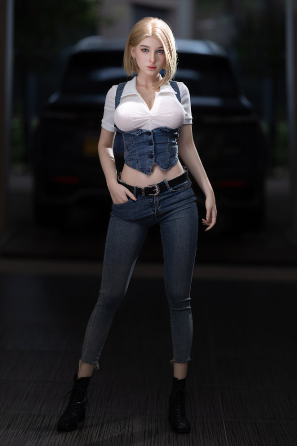 167cm/5ft6 E-Cup Blonde Silicone Sex Doll #AB12 Scarlett White
