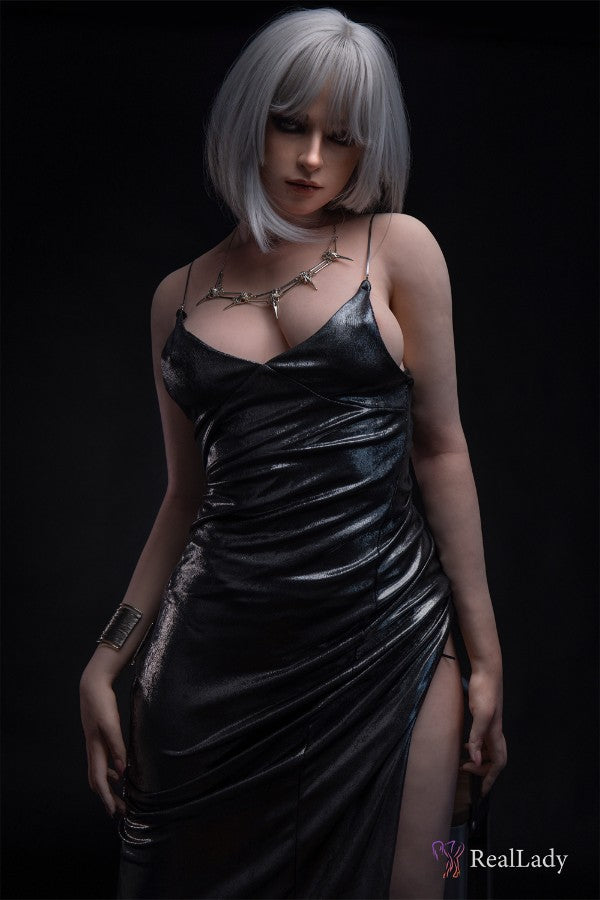 170cm/5ft7 D-Cup Tall White Hair Realistic Silicone Sex Doll - S38 Flora