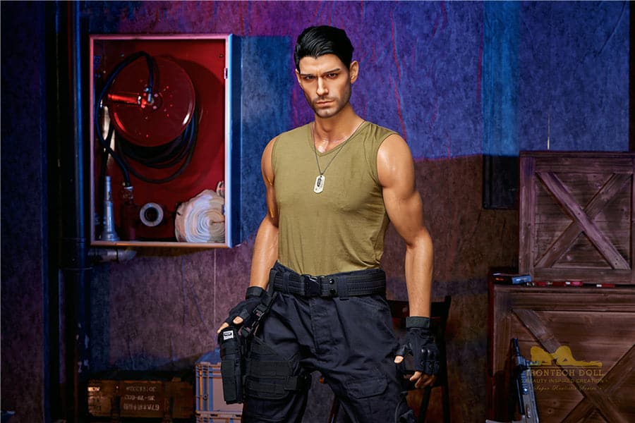 176cm Drew Mature Muscular Male Full Silicone Sex Doll