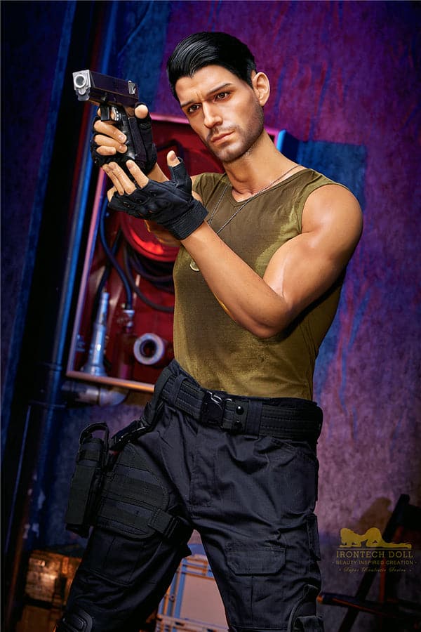 176cm Drew Mature Muscular Male Full Silicone Sex Doll