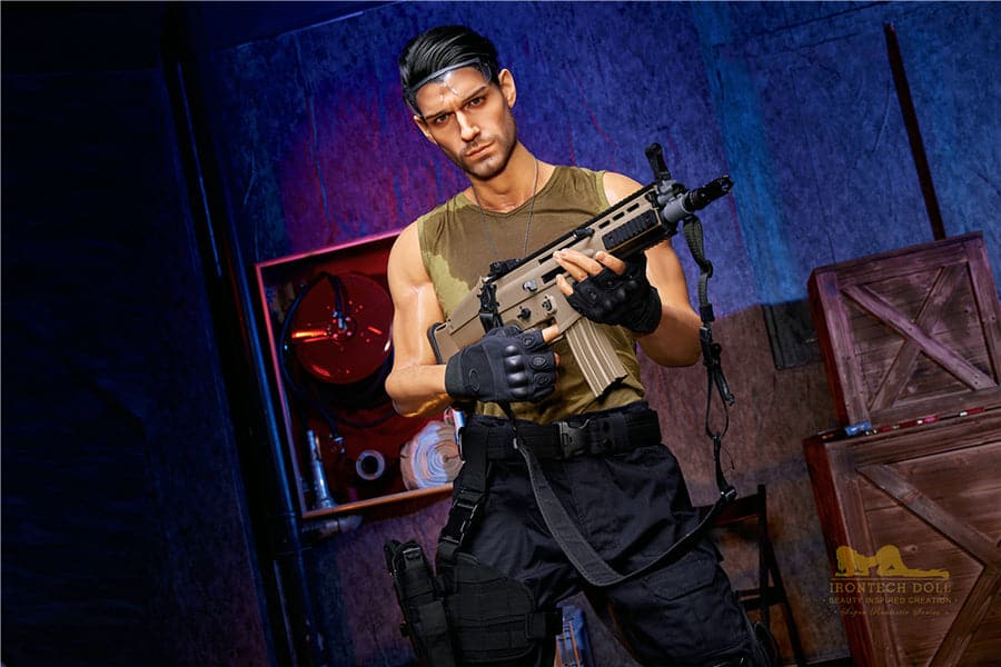 176cm Drew Mature Muscular Male Full Silicone Sex Doll