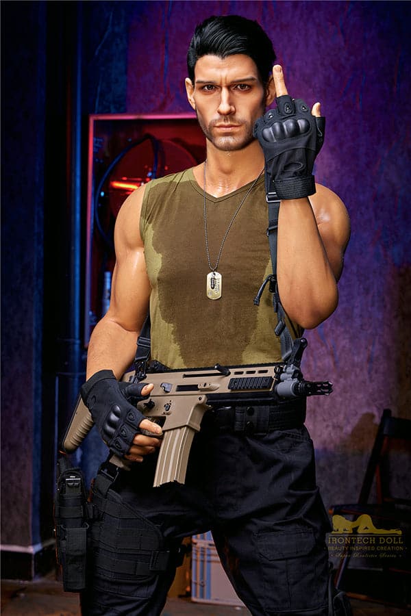 176cm Drew Mature Muscular Male Full Silicone Sex Doll